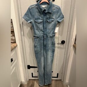 Good American Blue Denim Jumpsuit size M NWT